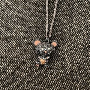 Guess Teddy Bear Heart Necklace